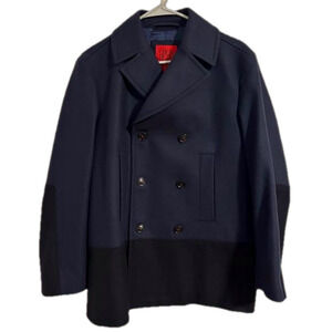 Men's Navy Double-Breasted Coat